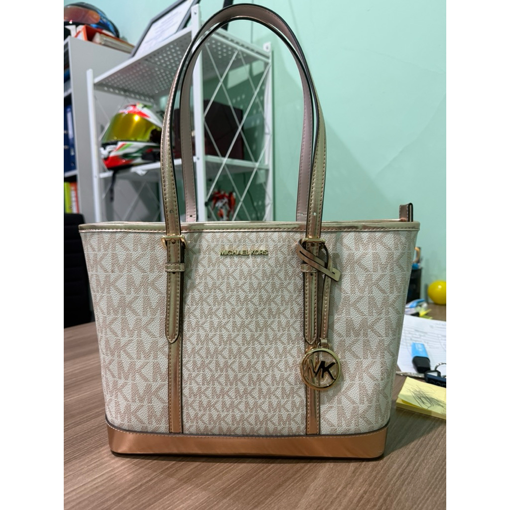 Michael MK rose gold tas wanita tote bag