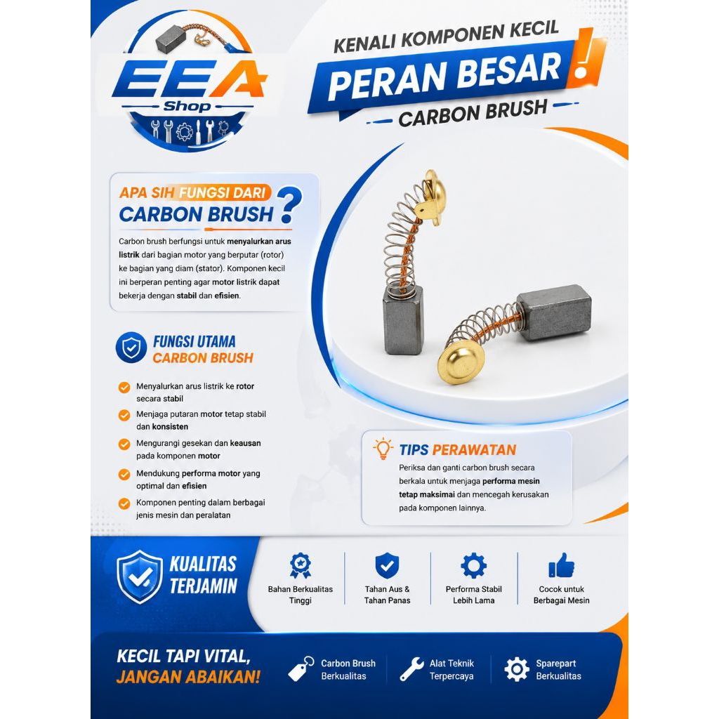 CARBON BRUSH J26-1 CARBON BRUSH ARANG UNTUK MESIN BOBOK BETON JLD J26-1