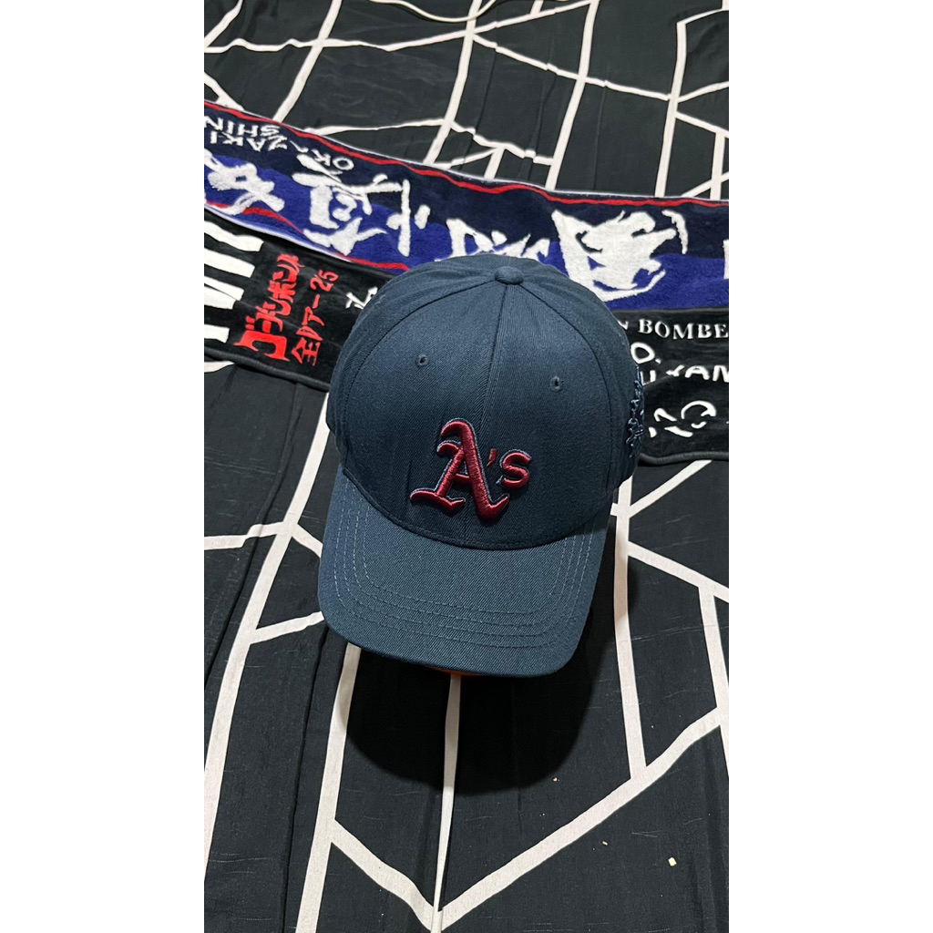 topi caps mlb korean unisex logo A second prelov