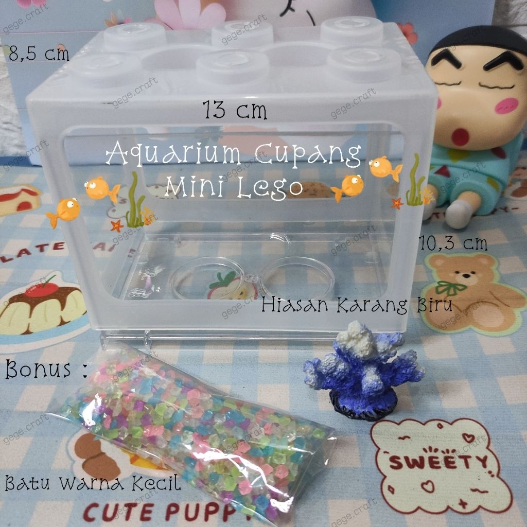 Aquarium Cupang Aquarium Ikan Aquarium Mini Aquarium Lego Aquarium Akrilik
