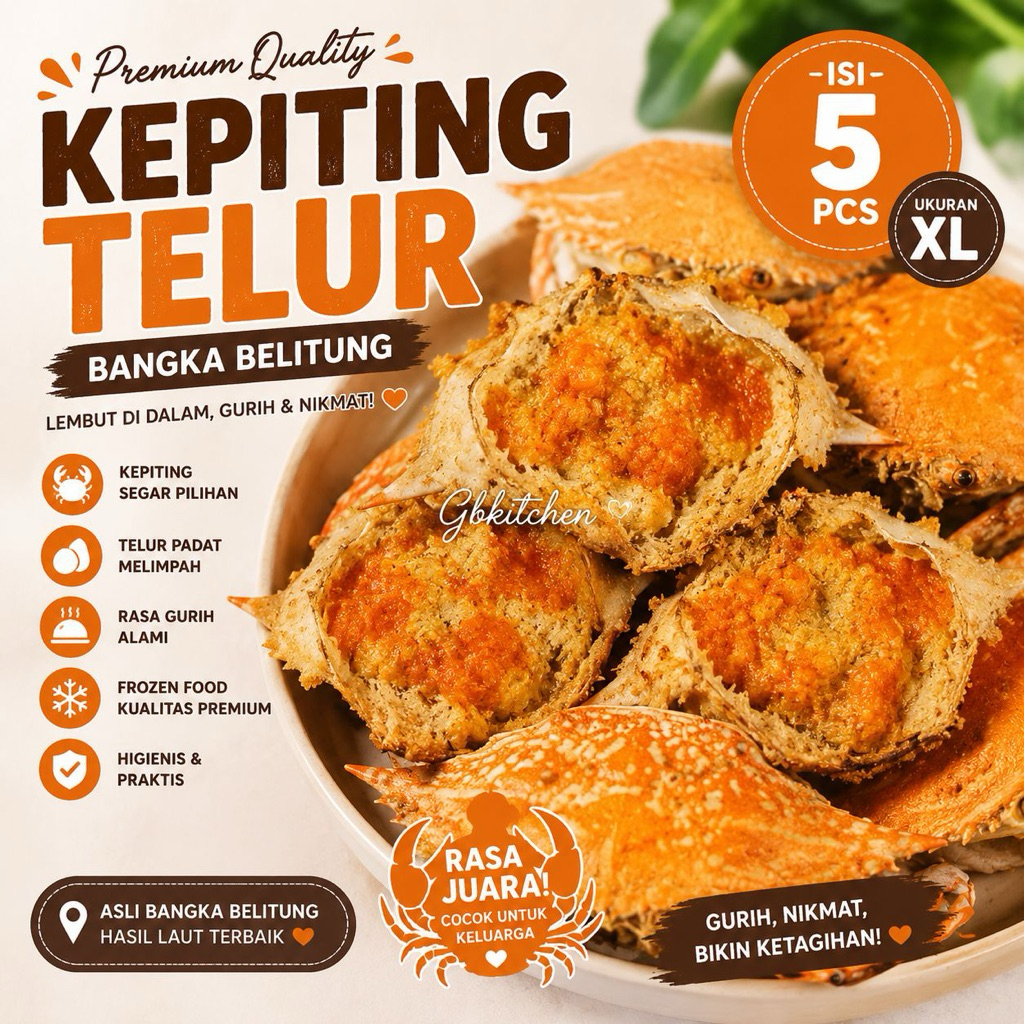 KEPITING BERTELUR JUMBO | kepiting isi telur dan daging kepiting