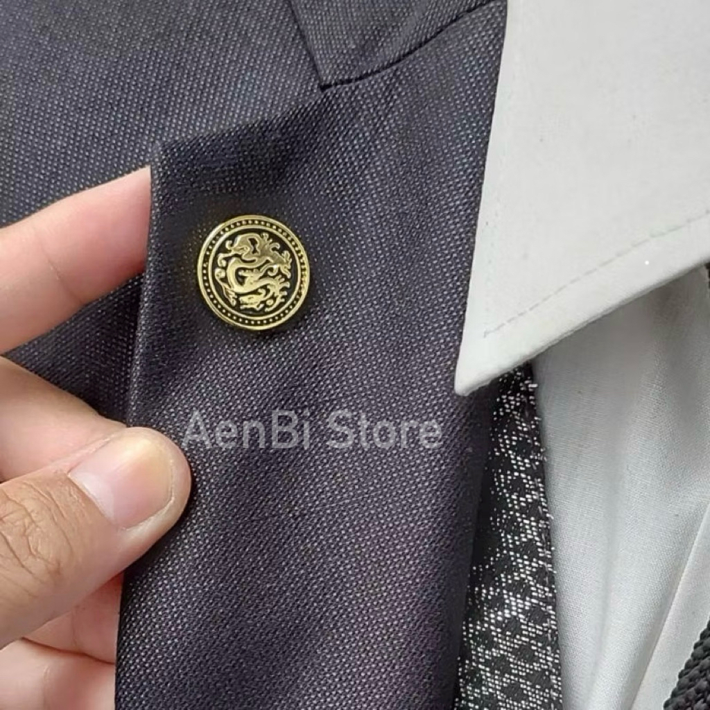 Lapel pin / bros untuk jas - naga abstrak