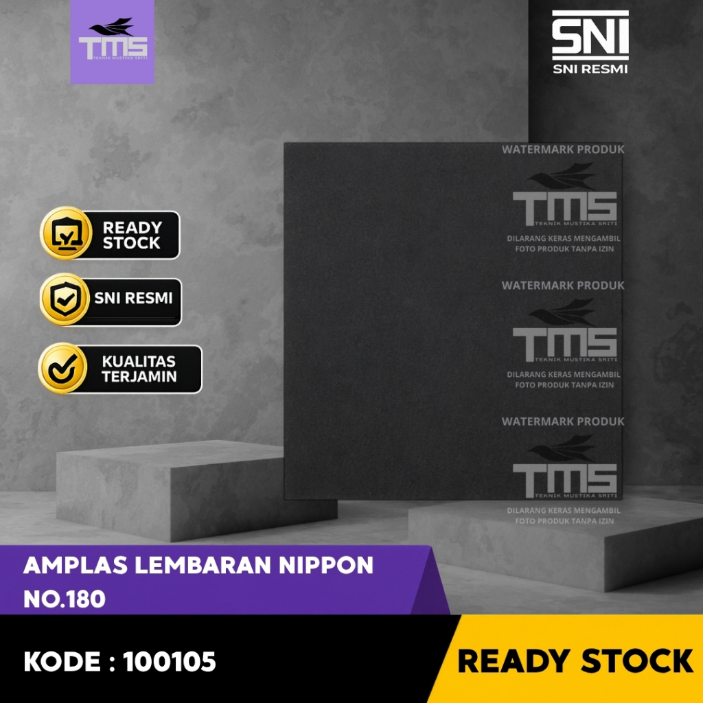 Amplas Lembaran Nippon No 180 Waterproof Amplas Kertas Halus Nippon Paint Ready Stock