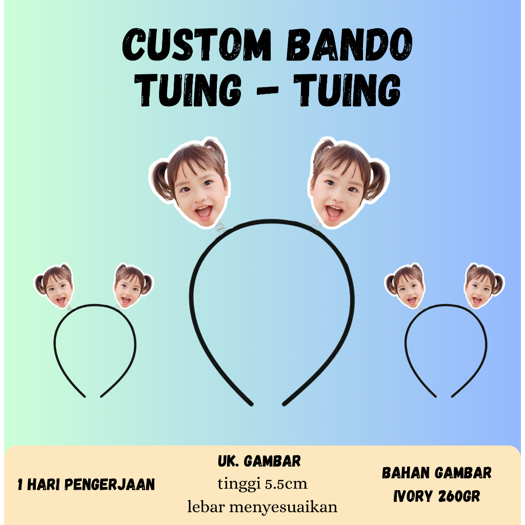 Bando tuing-tuing/bando custom wajah/bando custom KPOP/bando