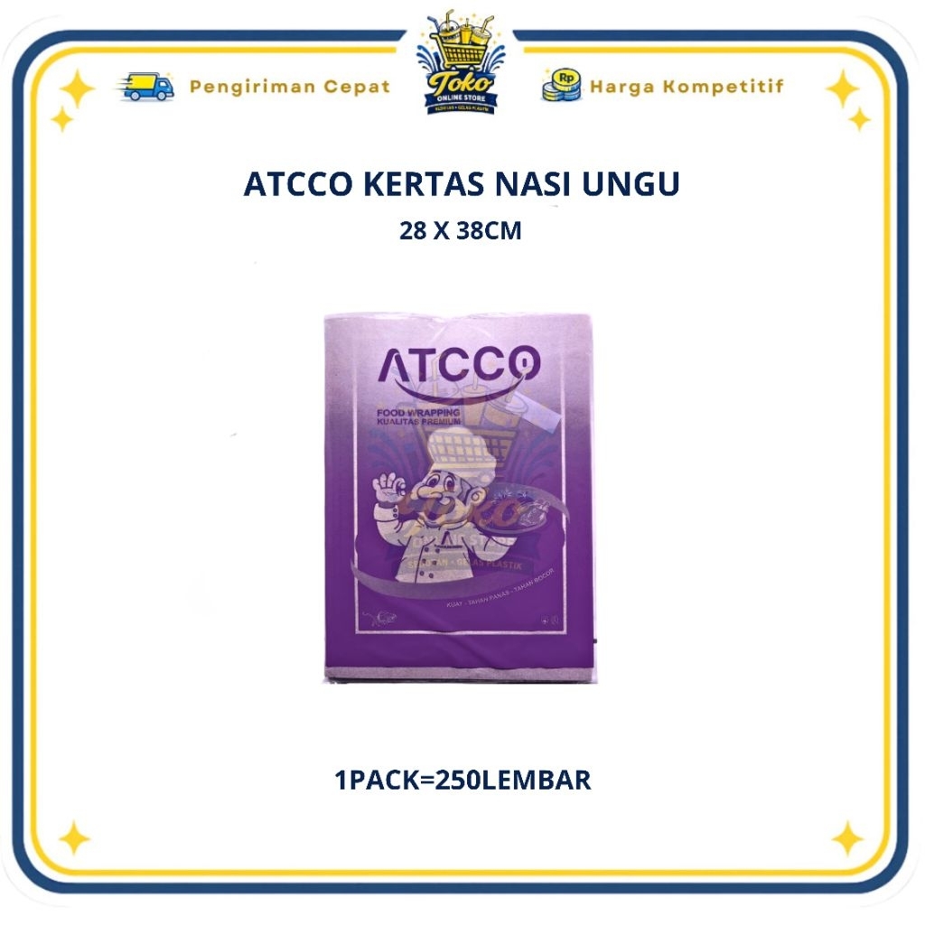 ATCCO KERTAS NASI UNGU PREMIUM 28X38CM @250LEMBAR