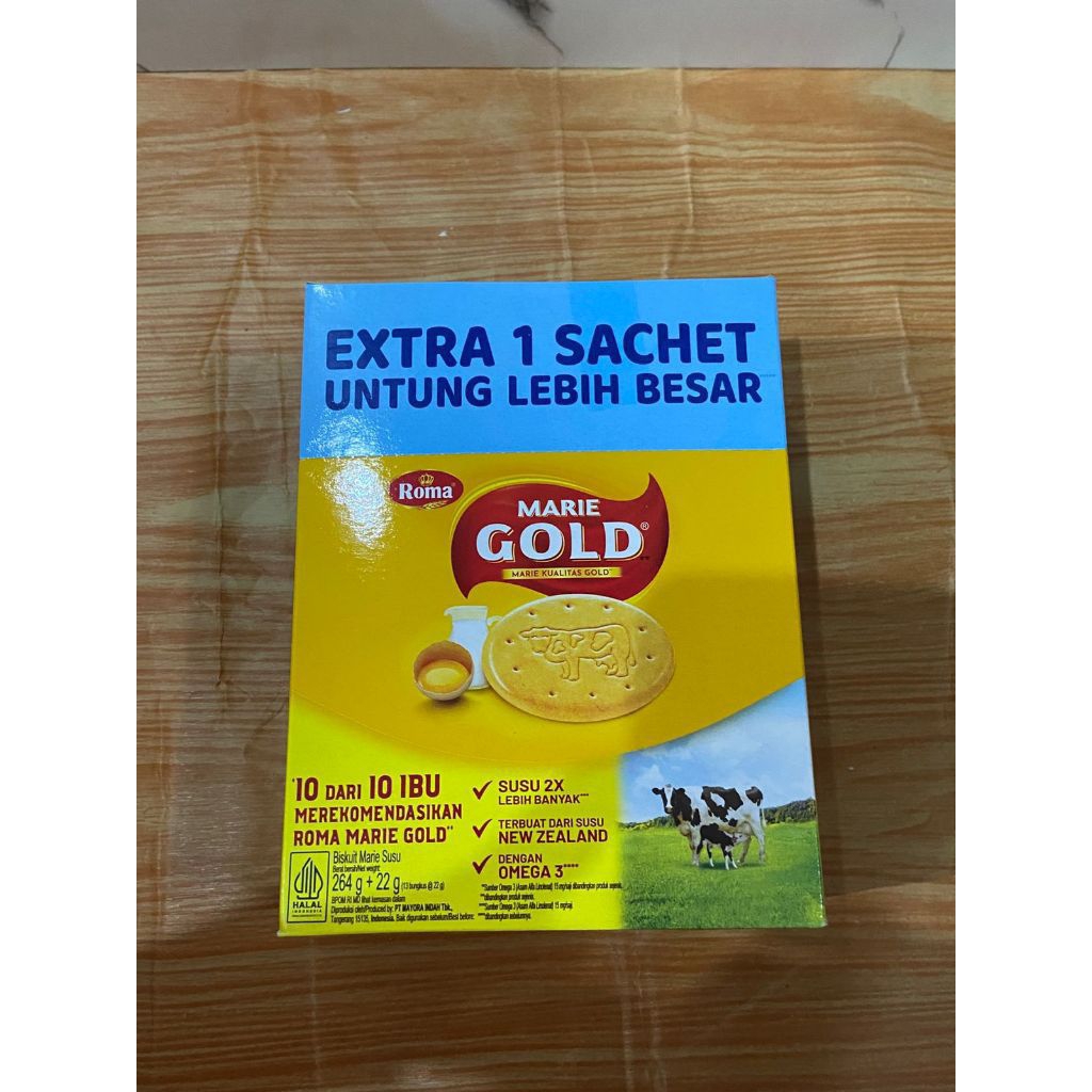 Marie gold kemasan box isi 12 sachet+ 1 sachet