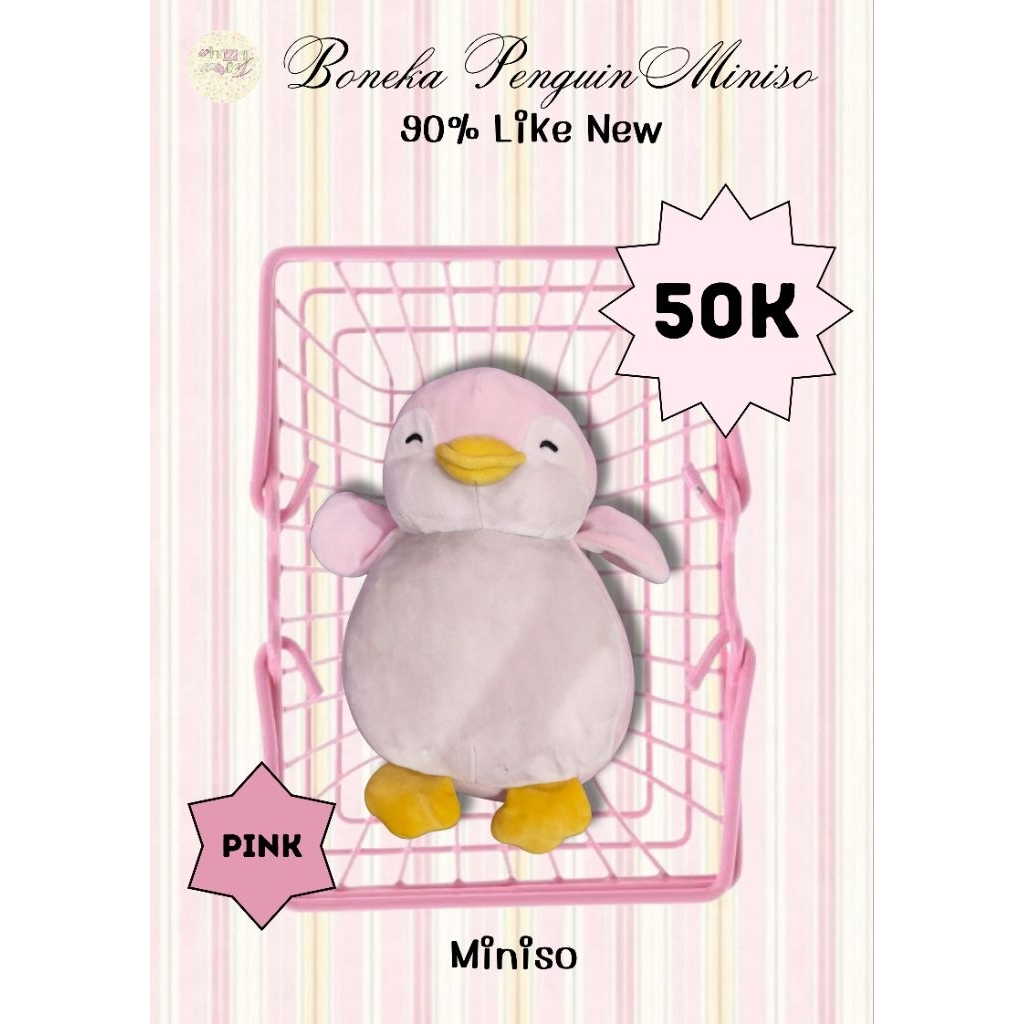 Boneka Penguin Miniso