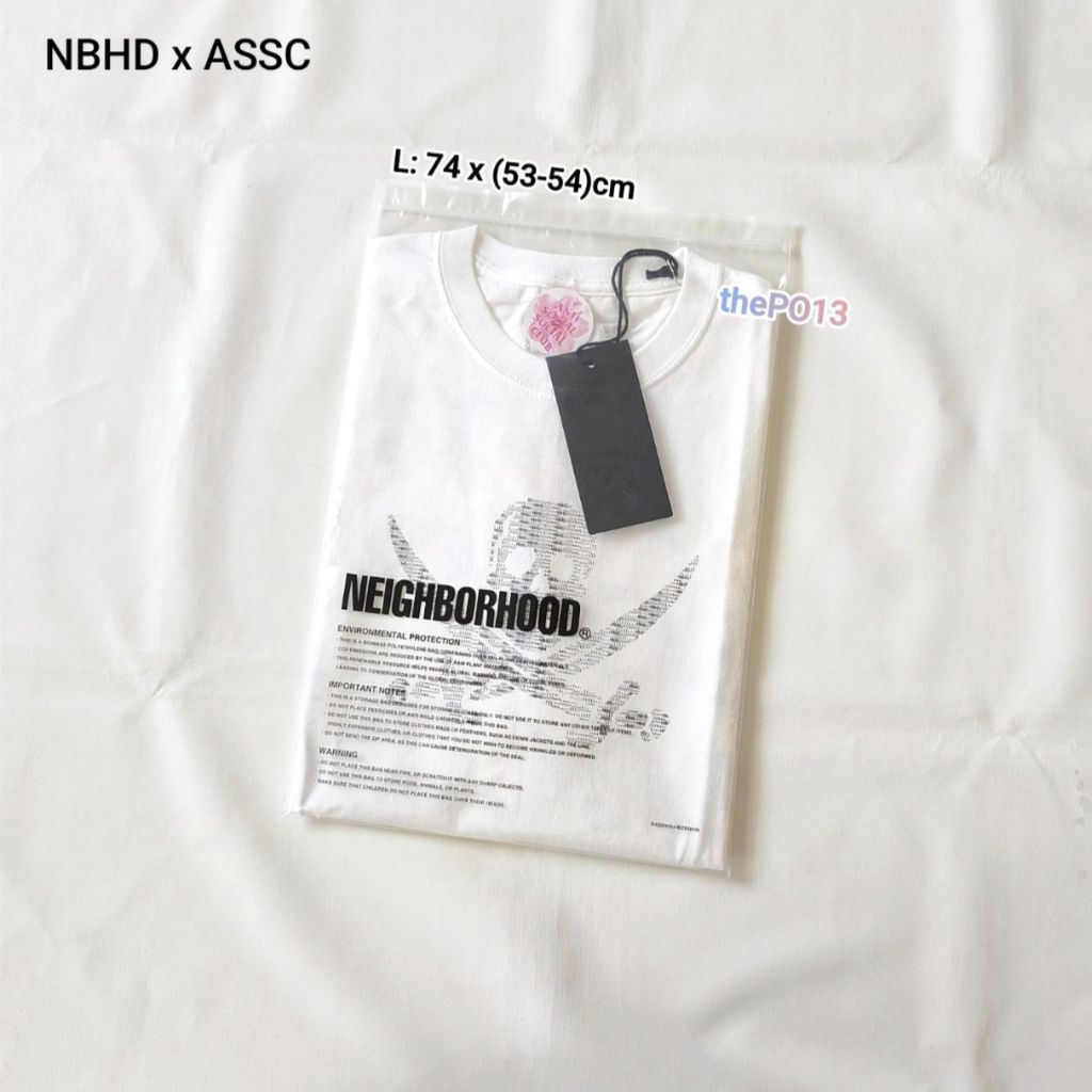 NEIGHBORHOOD NBHD X ASSC CROSSBONES TEE WHITE SS24 AUTHENTIC 100% BNWT