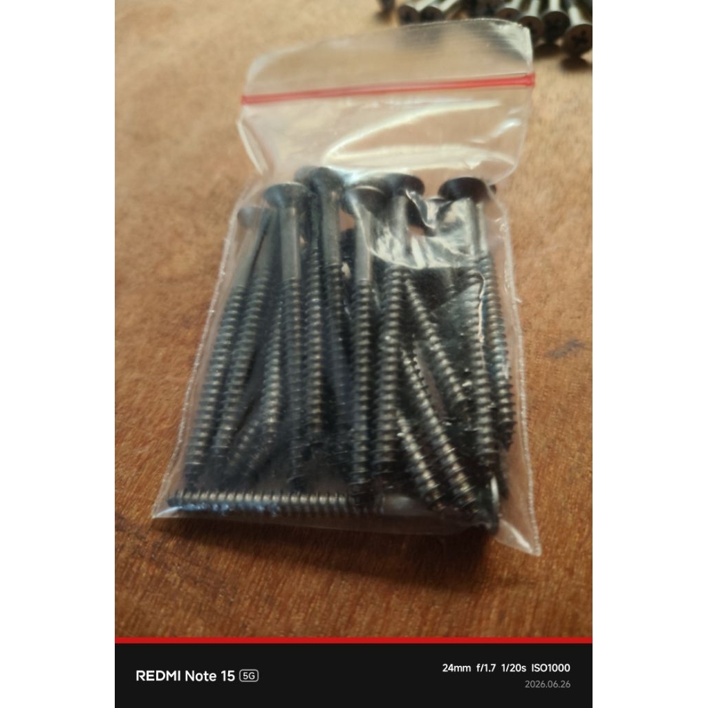 sekrup kayu ukuran 2"x9 kepala plus (20pcs)/plastik