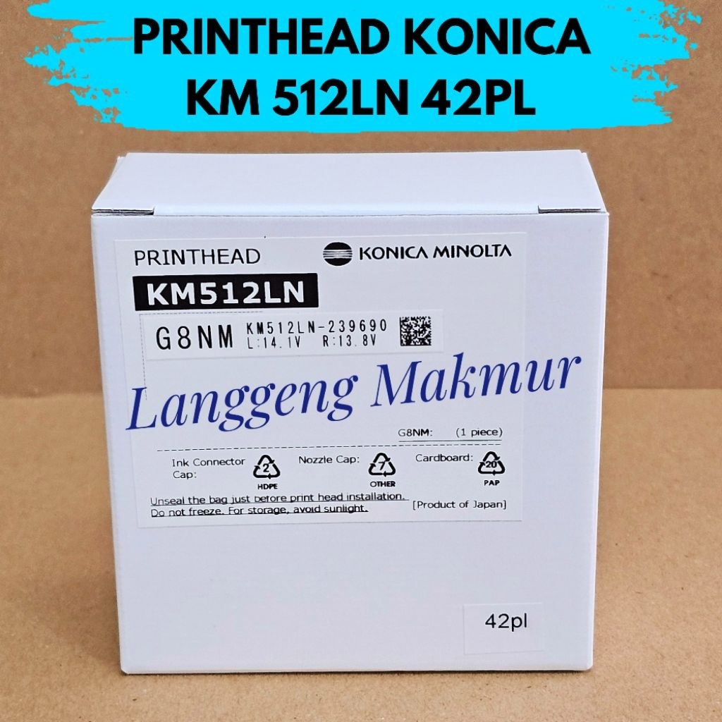 Print Head Konica KM512 42PL BARU Original Printhead Konica Minolta KM 512 42PL