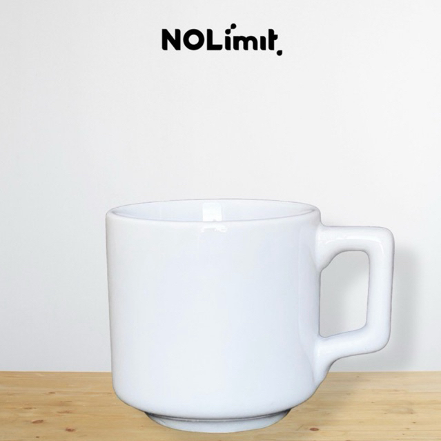 NOLIMIT JENGKI POLOS GELAS ESTETIK MUG KERAMIK CANGKIR JENGKI 300 ML COCOK UNTUK SOUVENIR DAN KADO