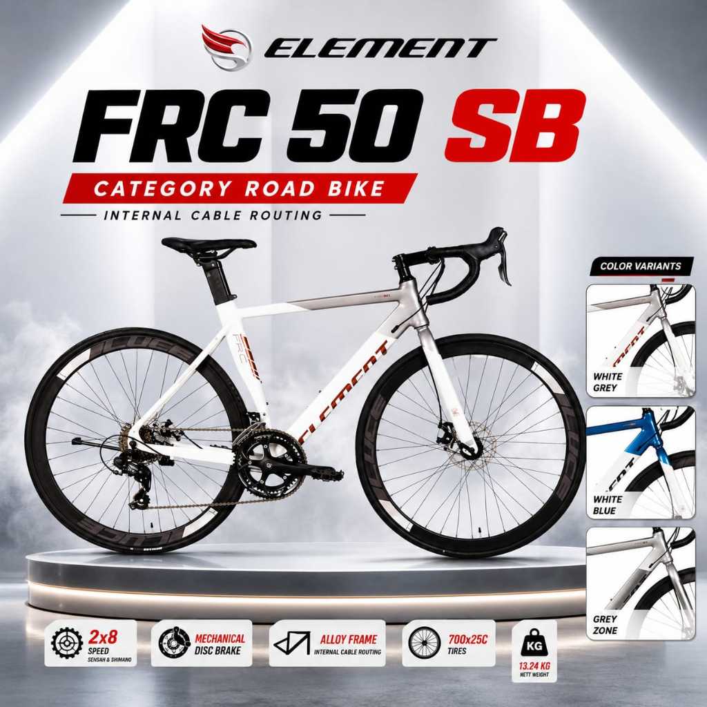 SEPEDA BALAP ROAD BIKE ELEMENT FRC 50 EVO 700c BEST QUALITY / ELEMENT FRC 50 SB 2x8 SPEED SHIMANO