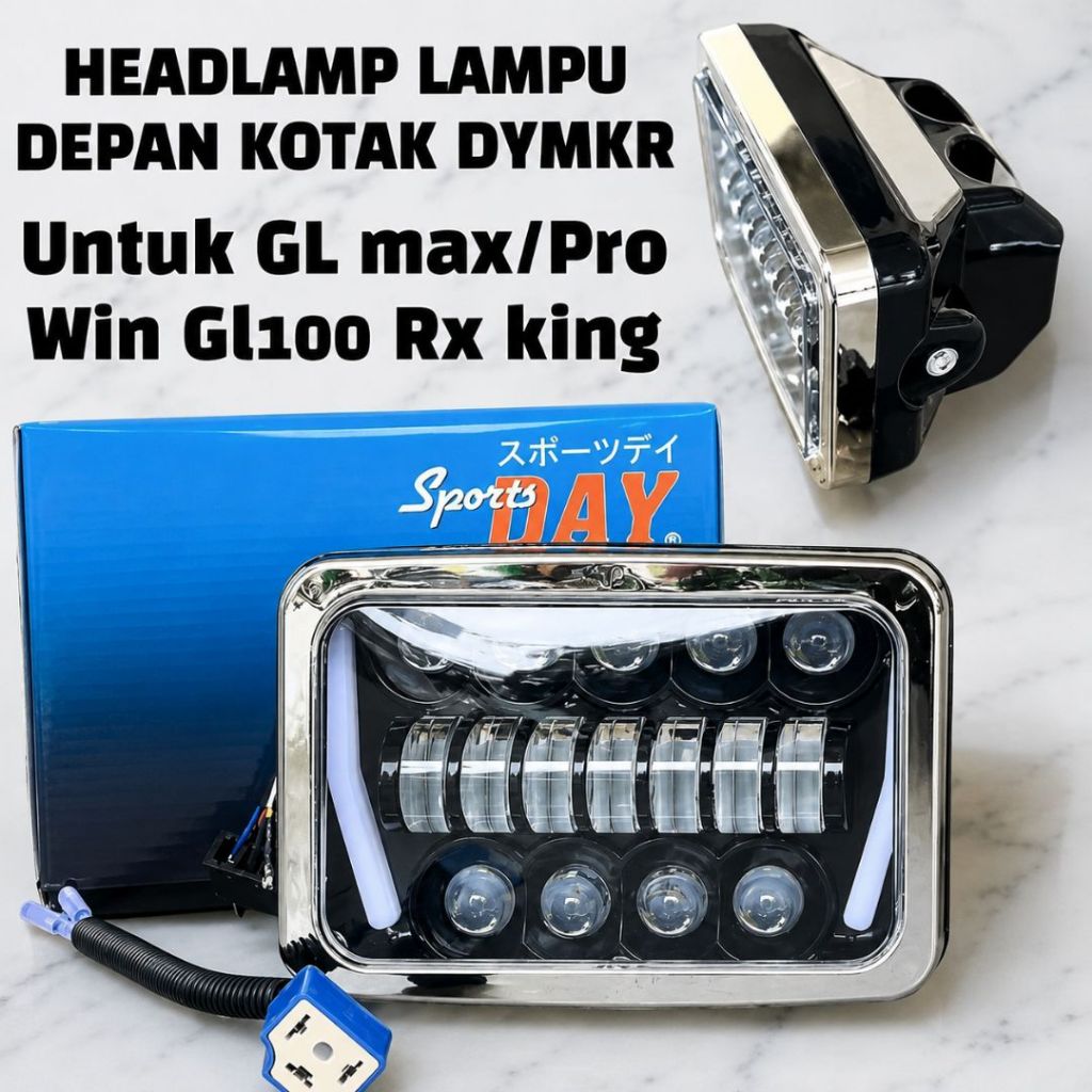 Dayled Kotak 16 Mata Set Batok GL 100 Daymaker Win Old Rx King Senja Biru SportsDay