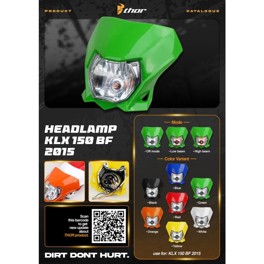 Headlamp KLX 150 BF 2015 | Lampu Depan Motor Trail Original Look
