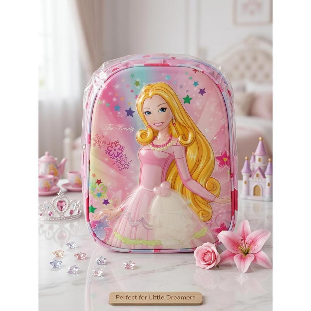 TAS RANSEL FORTUNE ANAK PINK PRINCESS LUCU DESAIN TIMBUL 3D