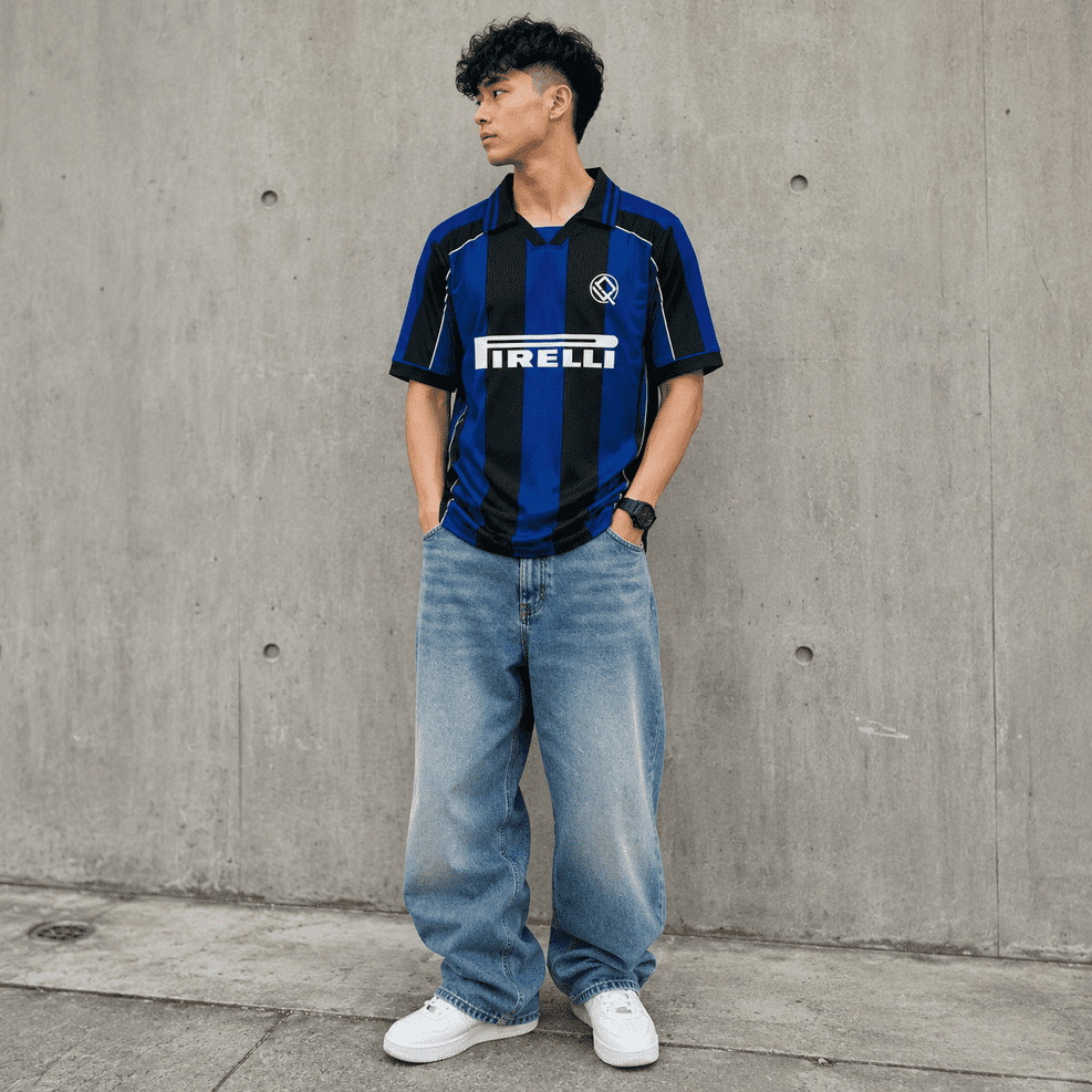 Jersey Retro Fantasy / Jersey Inter Milan / Kaos Inter Milan / Kaos Bola / Jersey Vintage