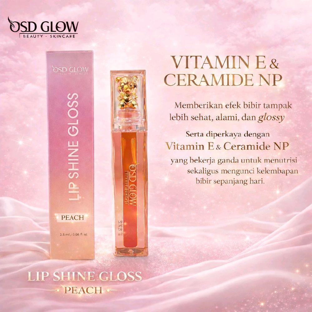 OSD GLOW BEAUTY SKINCARE - Lip Shine Gloss PEACH