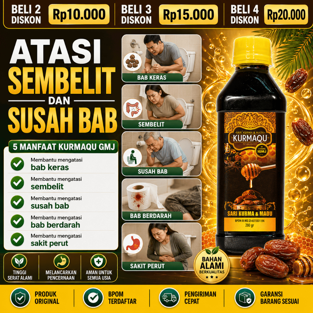 KURMAQU GMJ Obat Pelancar BAB Anak Dewasa Lansia Tidak Bisa BAB Keras Susah BAB Sembelit Parah
