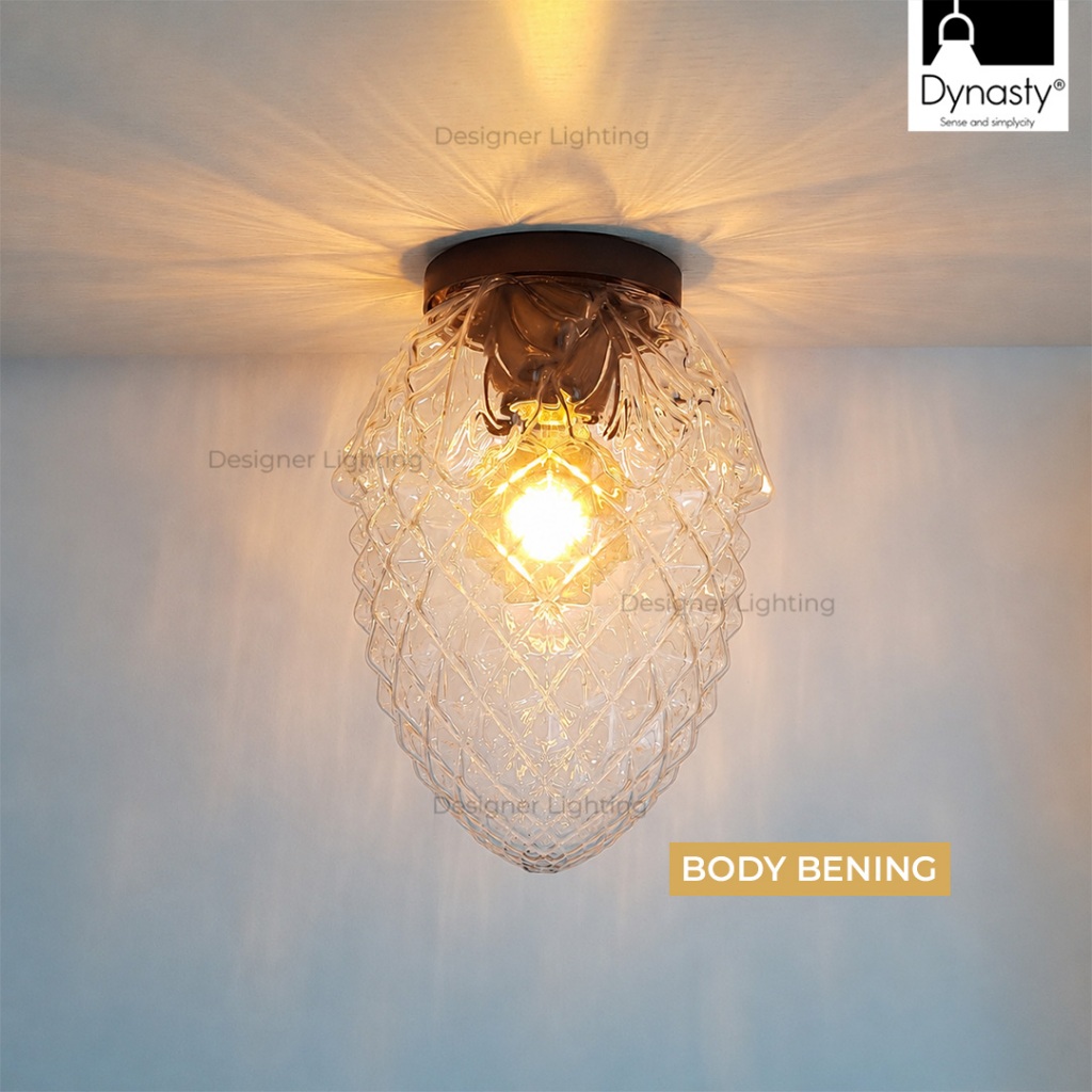 Lampu plafon teras balkon rumah minimalis susu bening acrylic ceiling lamp