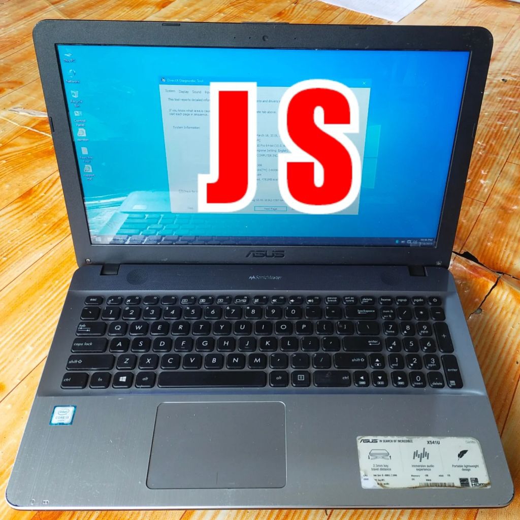 Laptop Asus X541U Processor Intel Core i3-6006U