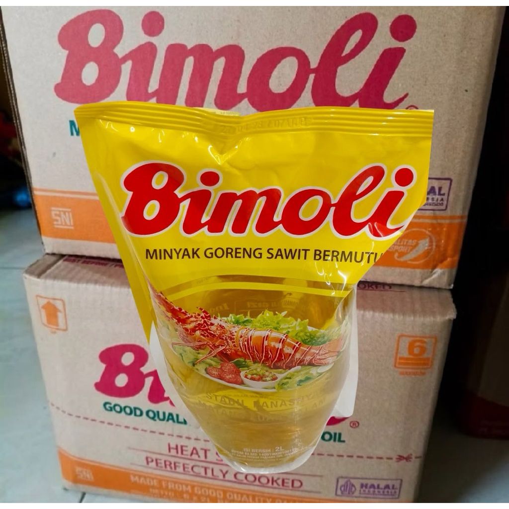 Bimoli 2 Liter 1 Karton Isi 6 Pouch Minyak Goreng Premium