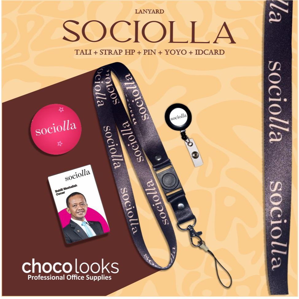 Tali IDcard Sociolla | Lanyard SOCIOLLA [ READY STOCK ]