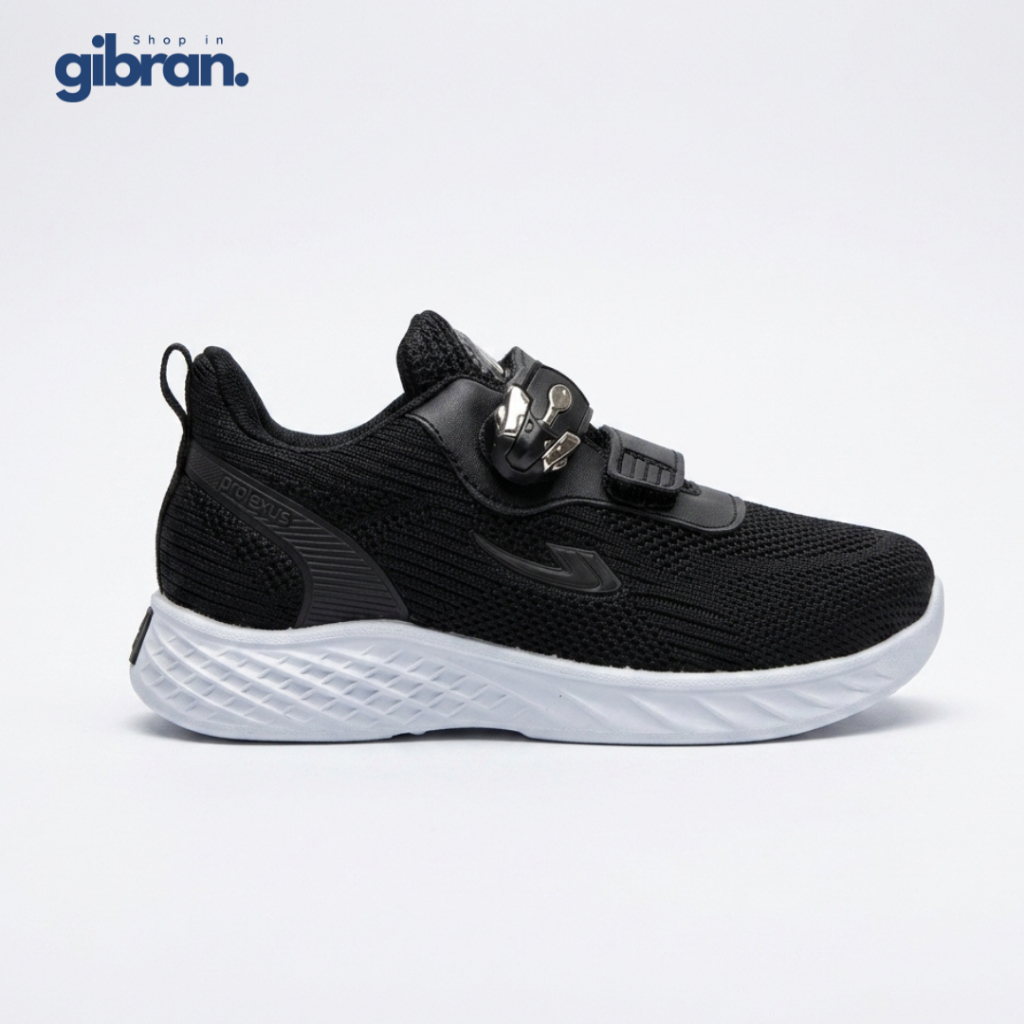 NEW ERA PROLEXUS MAXIM 05 M 29-32 HITAM PUTIH Sepatu Sekolah Dengan Perekat Magnet