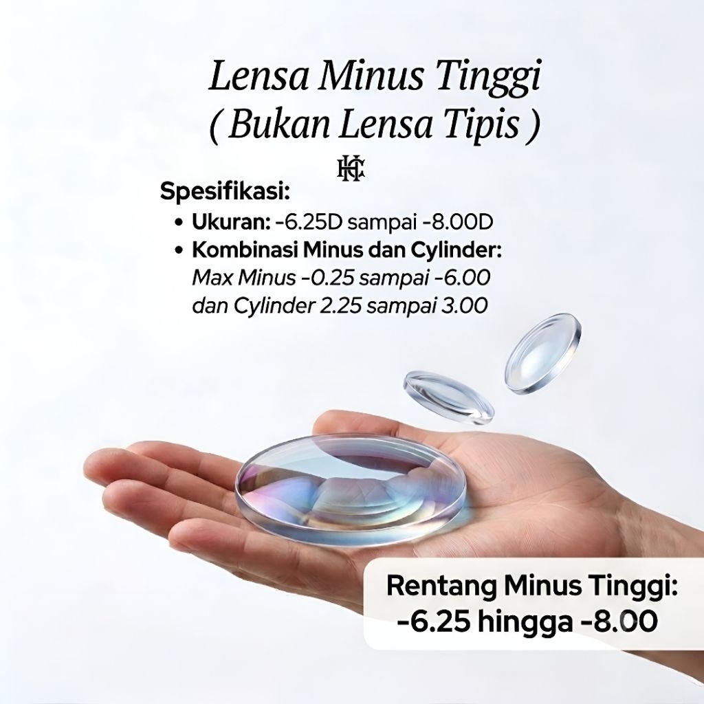 Lensa Minus Tinggi { Bukan Lensa Tipis } Tersedia Varian Lensa Blueray Photocromic Bluecromic