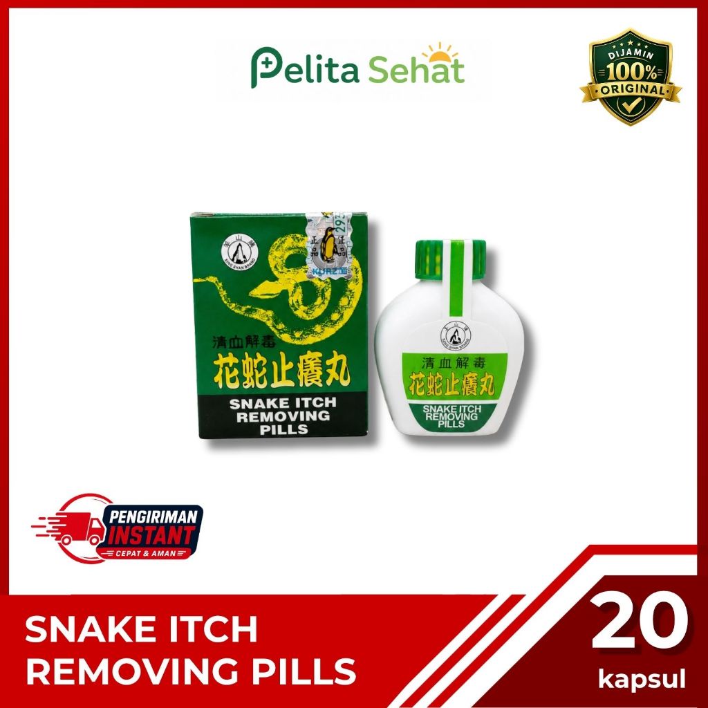Snake Itch Removing Pills 20 Kapsul | Obat Herbal Tradisional untuk Membantu Meredakan Gatal & Alerg