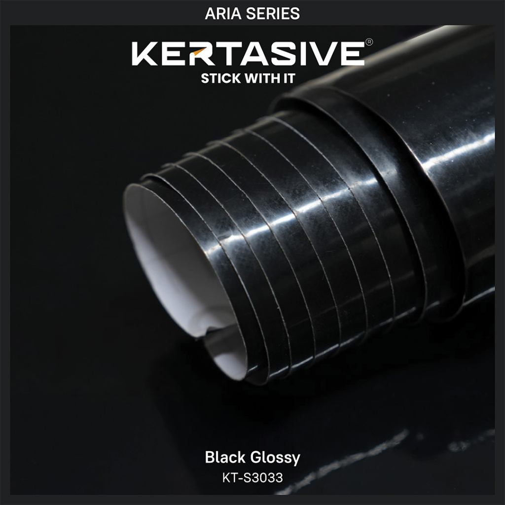 BLACK GLOSSY 50Mtr - PVC KERTASIVE FILM KERTASIVE