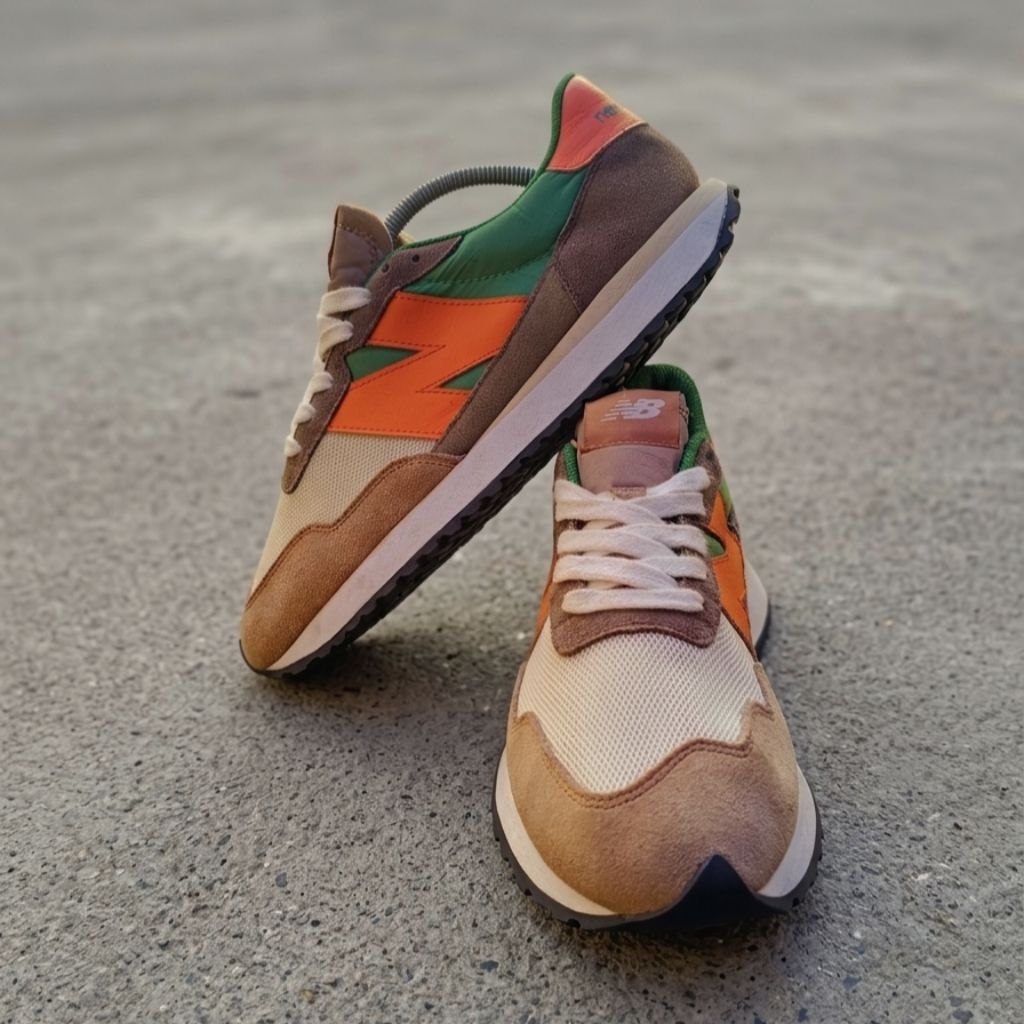 Sepatu Nb 237 Beige Brown Green Orange