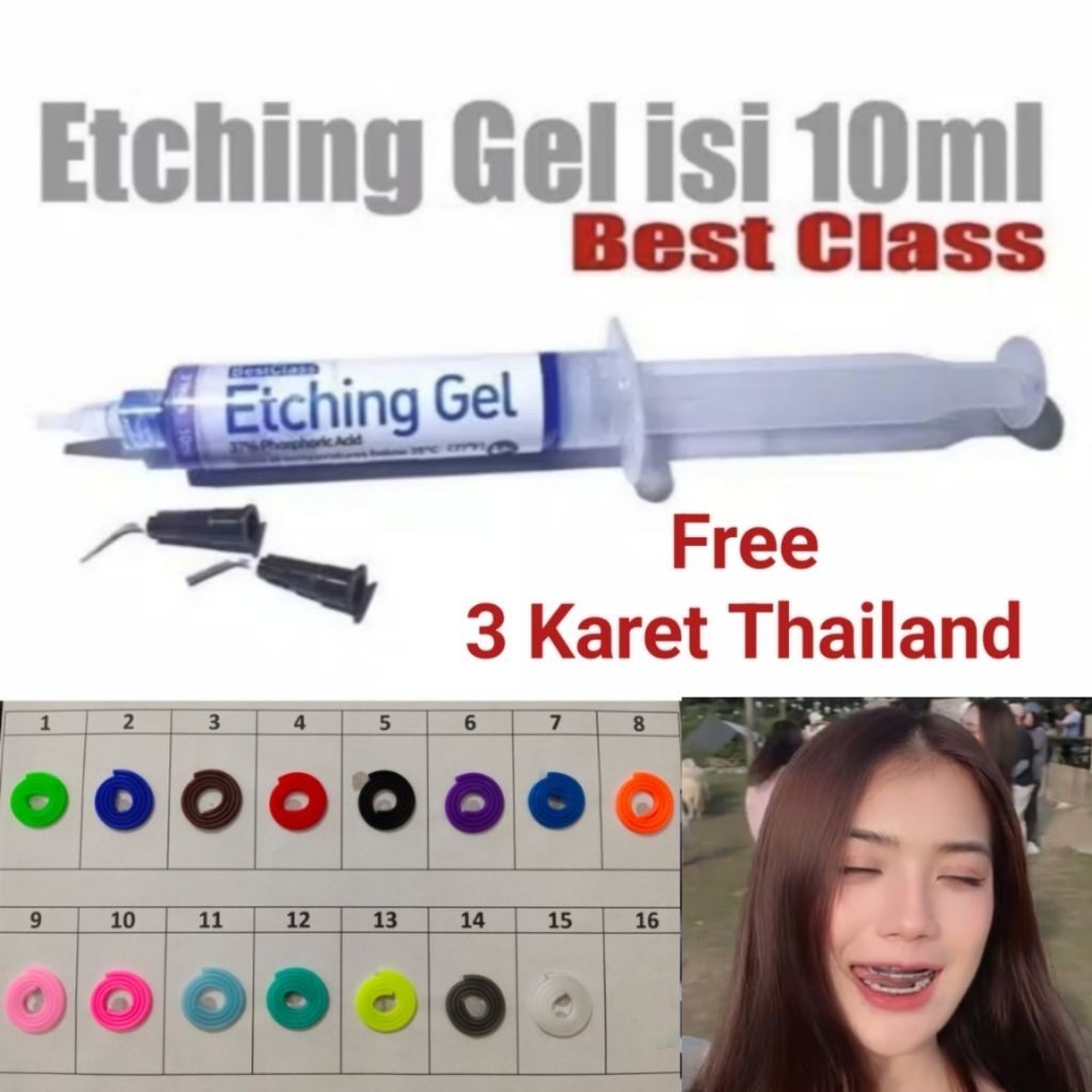 GEL ETCHING BEST CLASS 10ml - Gratis 3 Karet Thailand
