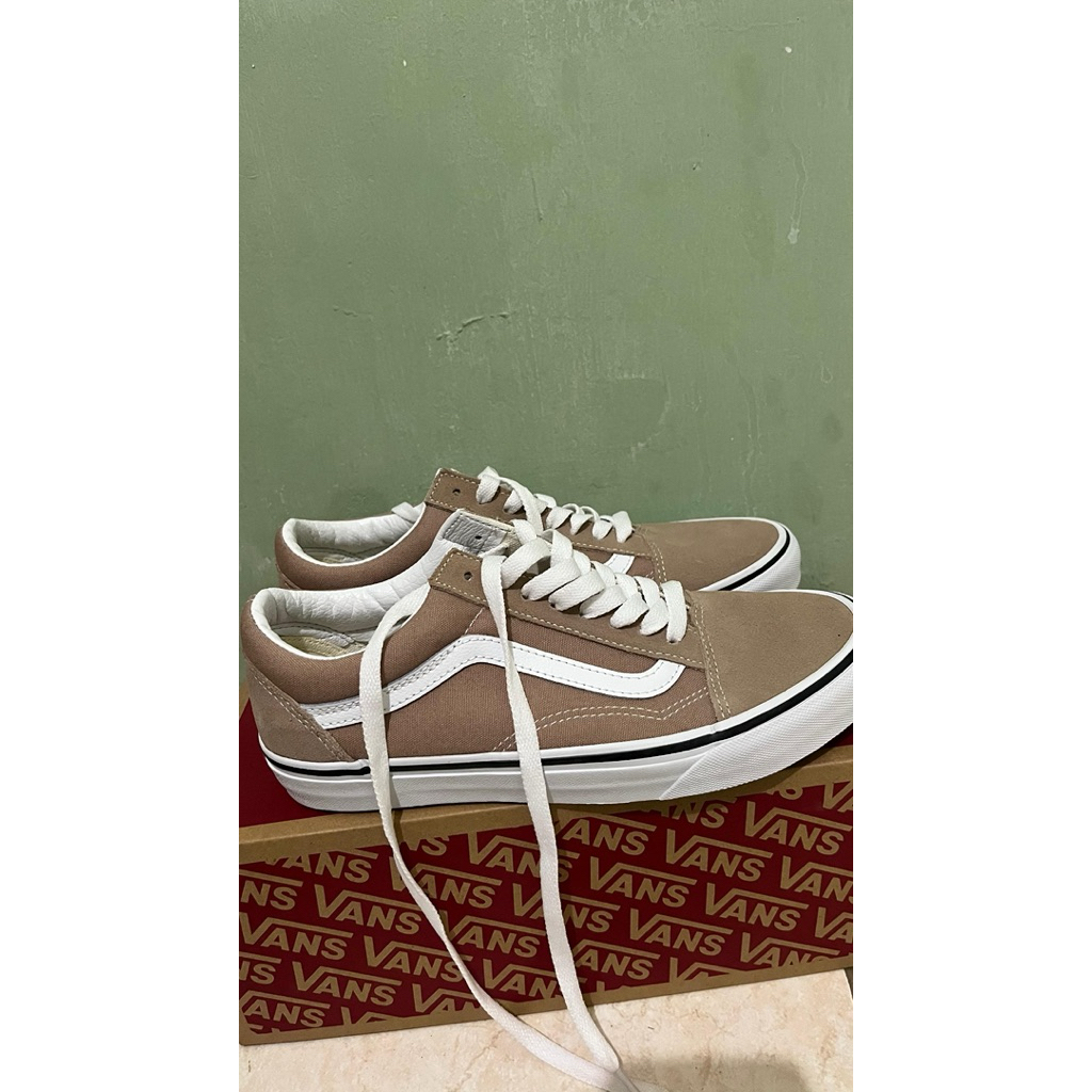 Preloved Vans Oldskool Taupe/Thrift Sepatu Vans