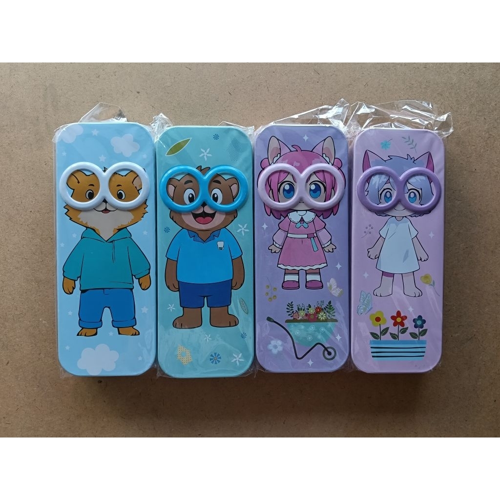 Tempat Pensil Kaleng Kacamata / Pencil Case Kaleng