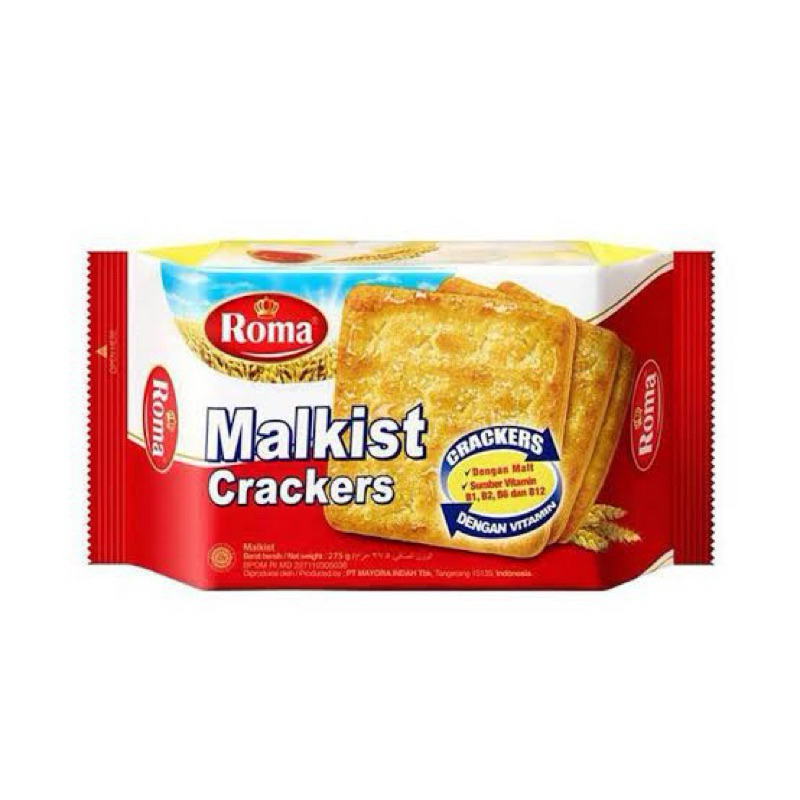 Malkist Roma dengan berbagai varian rasa, keju, coklat, dan original