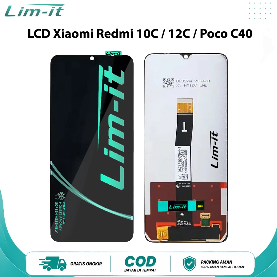 LCD Touchscreen (Layar Sentuh) HP Xiaomi Redmi 10C / Redmi 12C / Poco C40 Original 100% Fullset