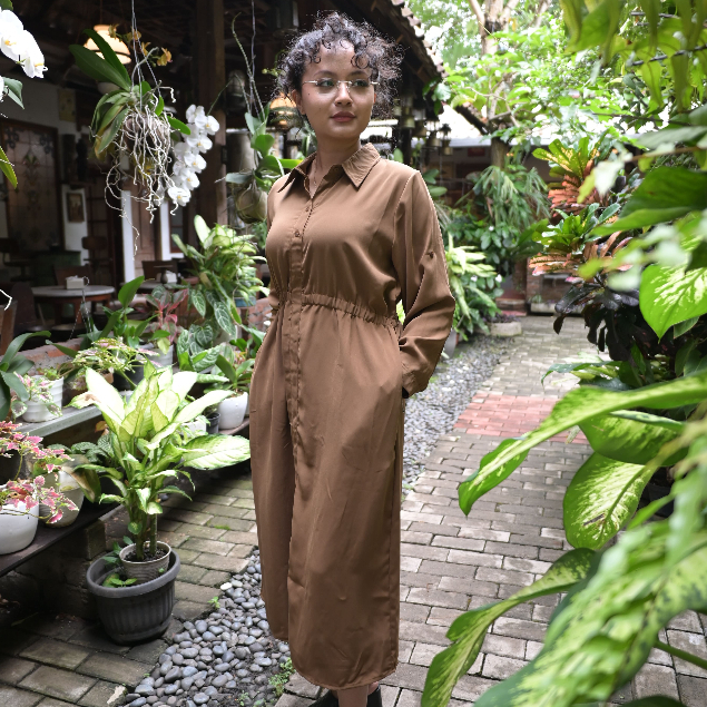 Maroon The Label - Ananta Dress -Classic Style Dress-Dress Premium-Dress Wanita-Dress Polos Wanita-M