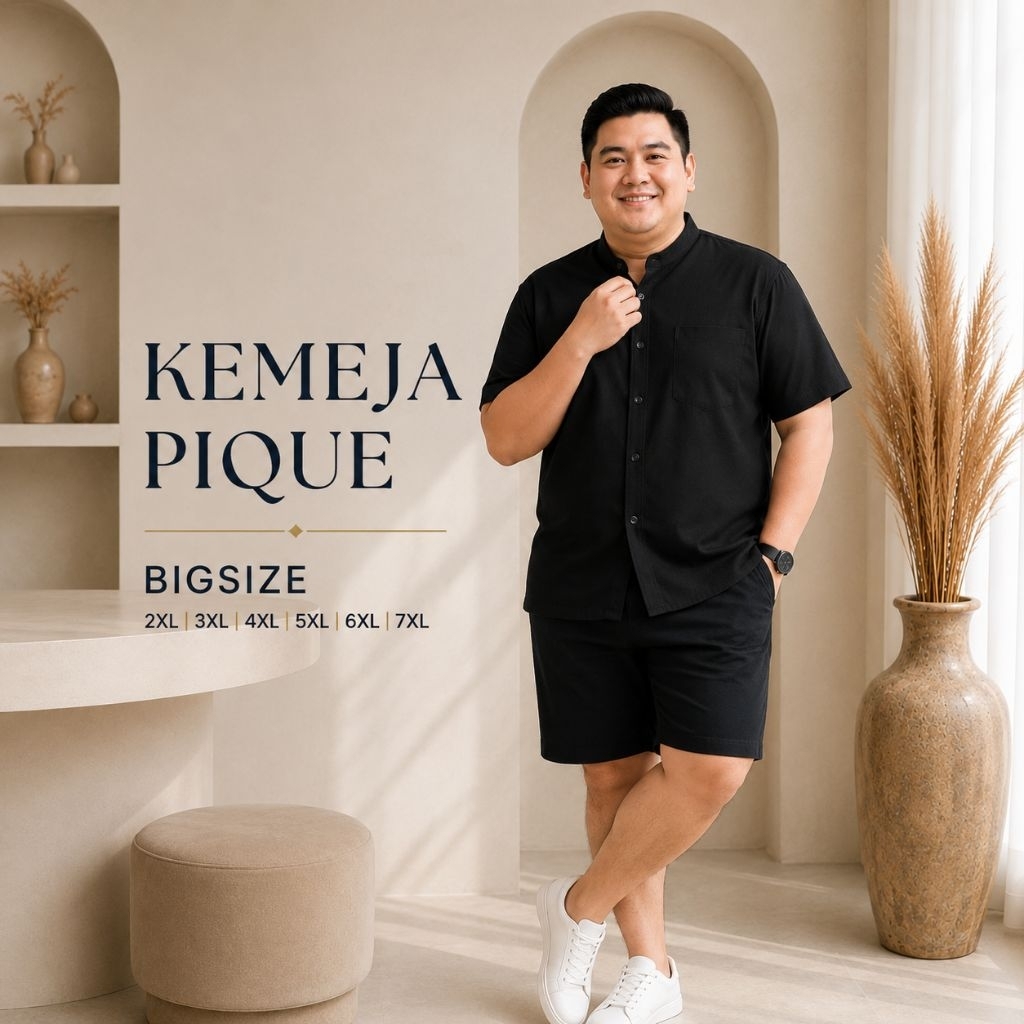 Kemeja Polo Jumbo Pique Premium Termurah Big Size xxxlxxxxxlxxxxxxxlxxxxxxxxl Chiangi Polos