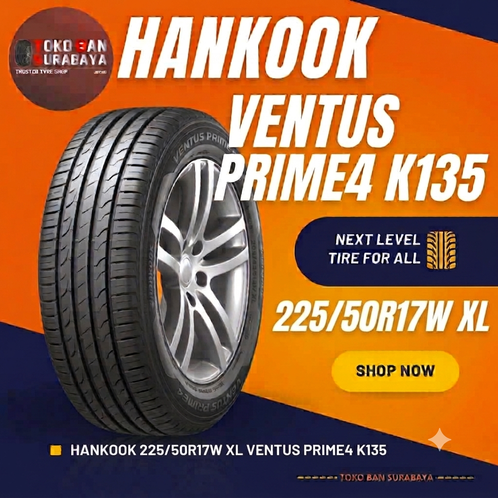 Ban HANKOOK 225/50 R17 225/50R17 225/50/17 22550 R17 22550R17 R17 17 VENTUS PRIME 4 K135