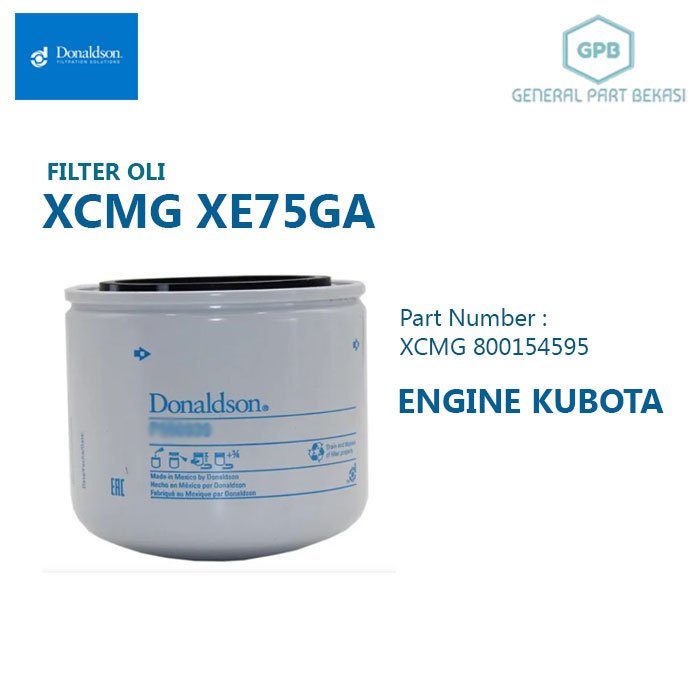 Oil Filter Oli XCMG XE75 GA 800154595 Donaldson