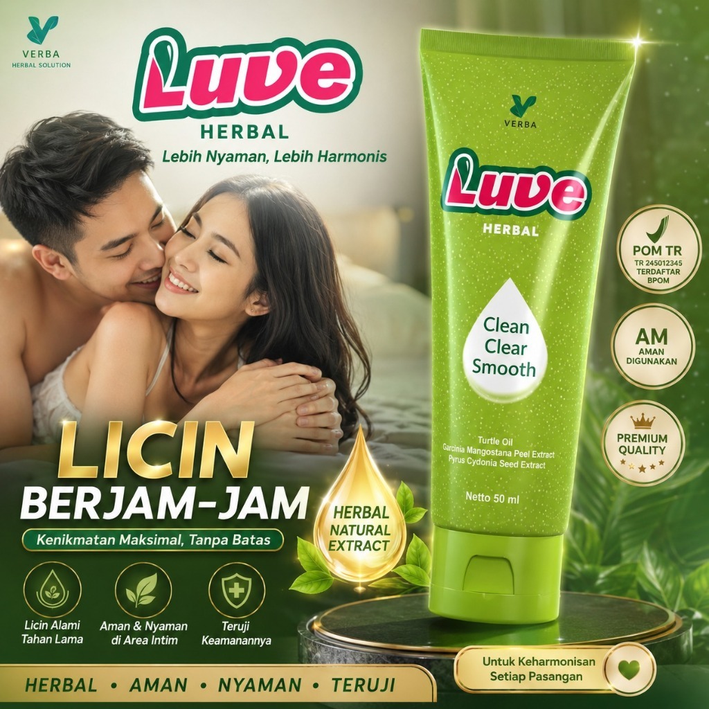 50ml Pelumas Herbal Verba Luve - Aman, Alami, Membantu kenikmatan