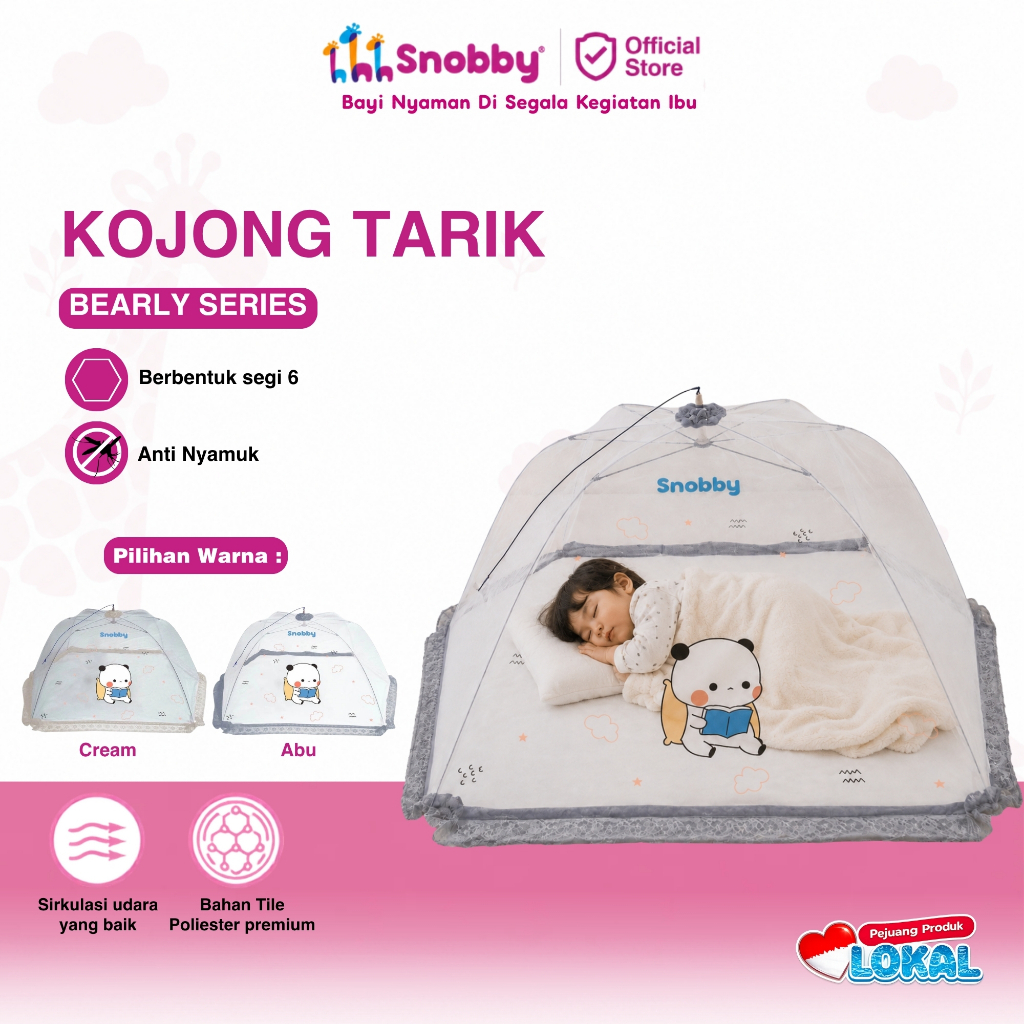 Snobby Kelambu Kojong Bayi Anti Nyamuk Print Motif Bearly