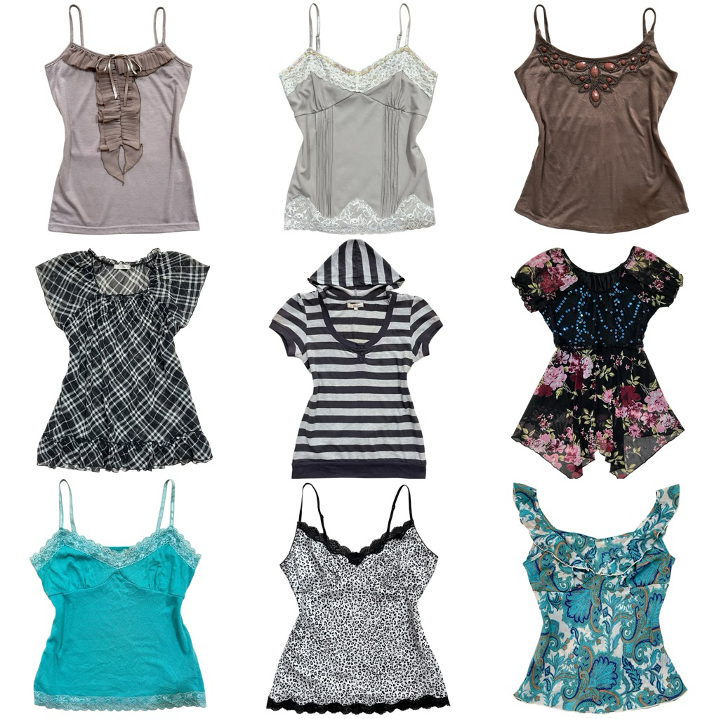 Batch 15 || Vintage 2000s Grunge Gothic Leopard Polkadot Milkmaid Coquette Morikei y2k Coquette Polk