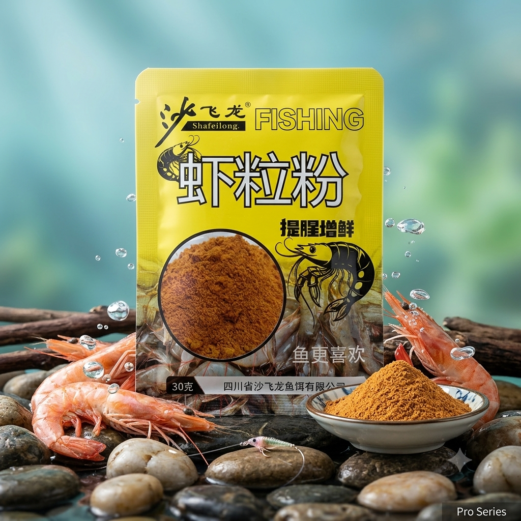 Shafeilong Umpan Pancing Bubuk Udang Amis Premium | Aroma Tajam | Umpan Air Tawar & Laut | Ikan Mas 