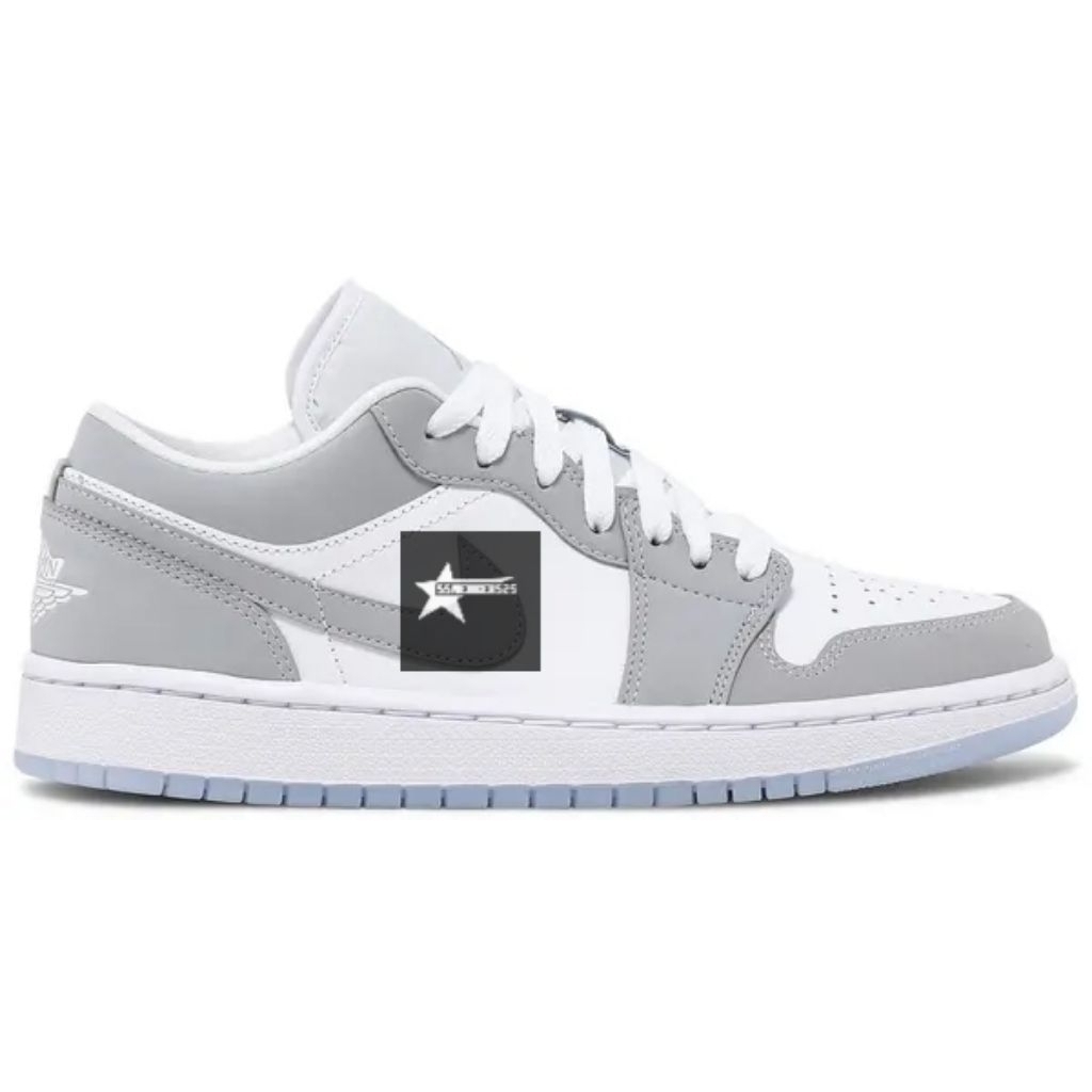 Sepatu AJ 1 Low White Wolf Greey