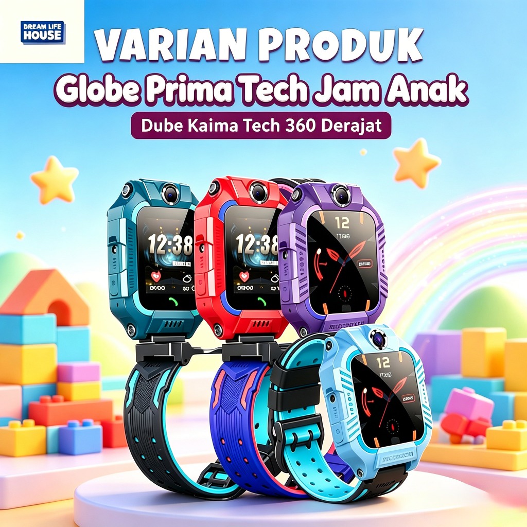 kids Smartwatch Jam anak telepon anak Gps Digital Smartwatch anak Waterproof IP67 Anti Air VC Bisa d