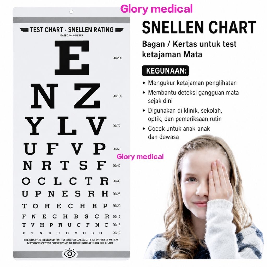 Snellen chart alat tes mata / snellen chart