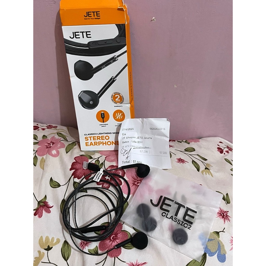 JETE HEADSET EARPHONE LIGHTNING CLASSIC 2