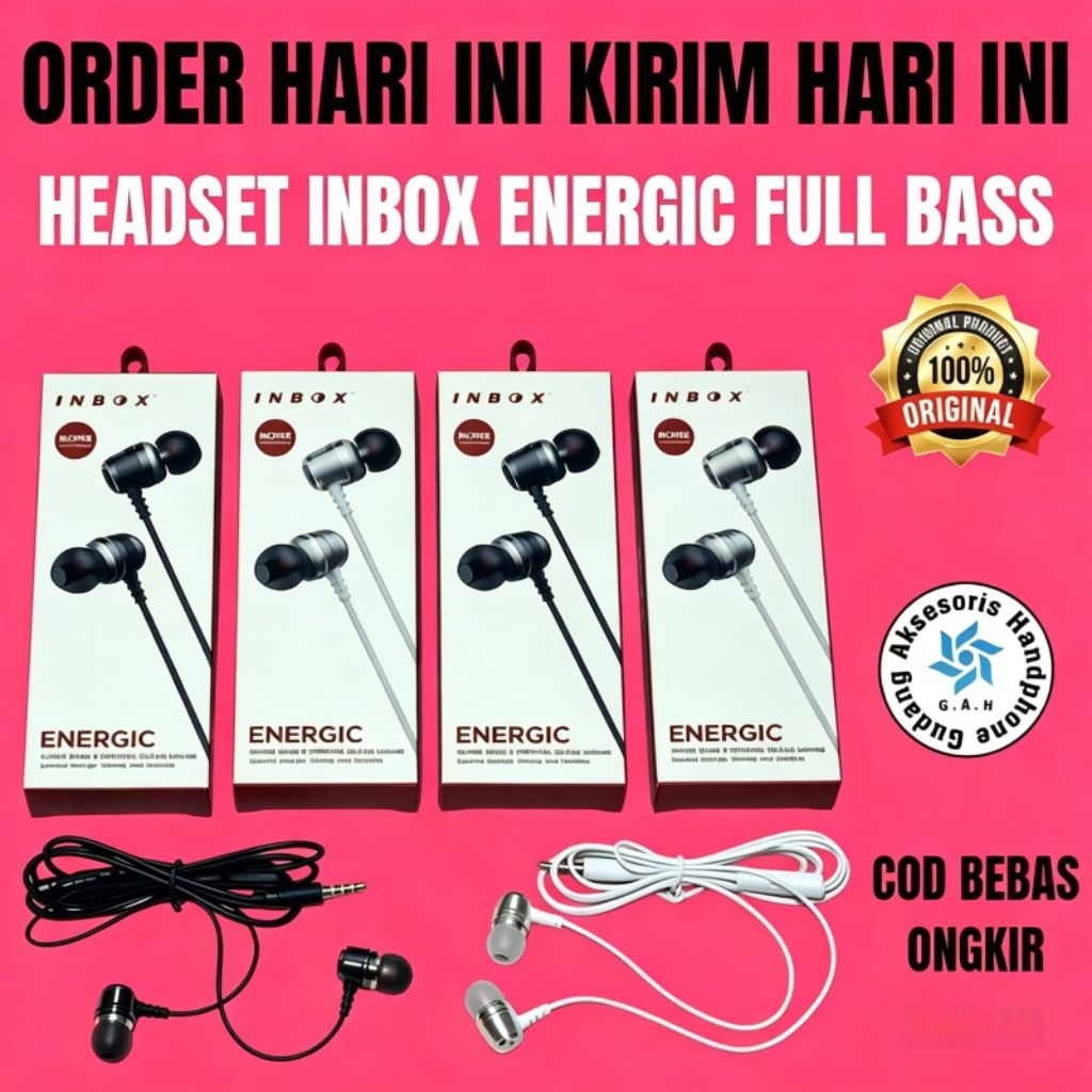 Headset Handsfree Earphone Viral Inbox Energic Sound Jernih