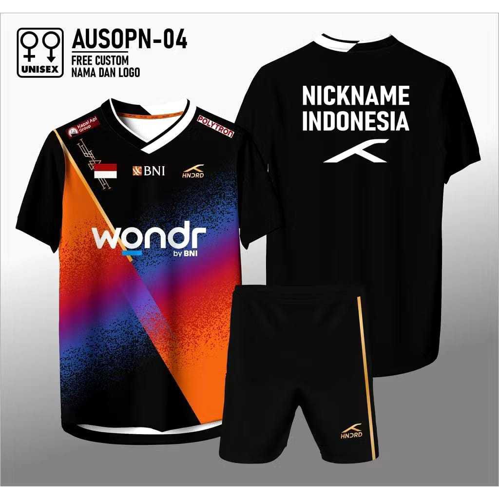 Set Jersey Bulutangkis Australia Open 2025 Jersey badminton Australia open keren free custom